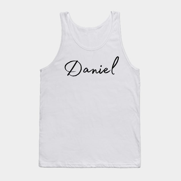 Daniel Name Calligraphy Tank Top by Word Minimalism